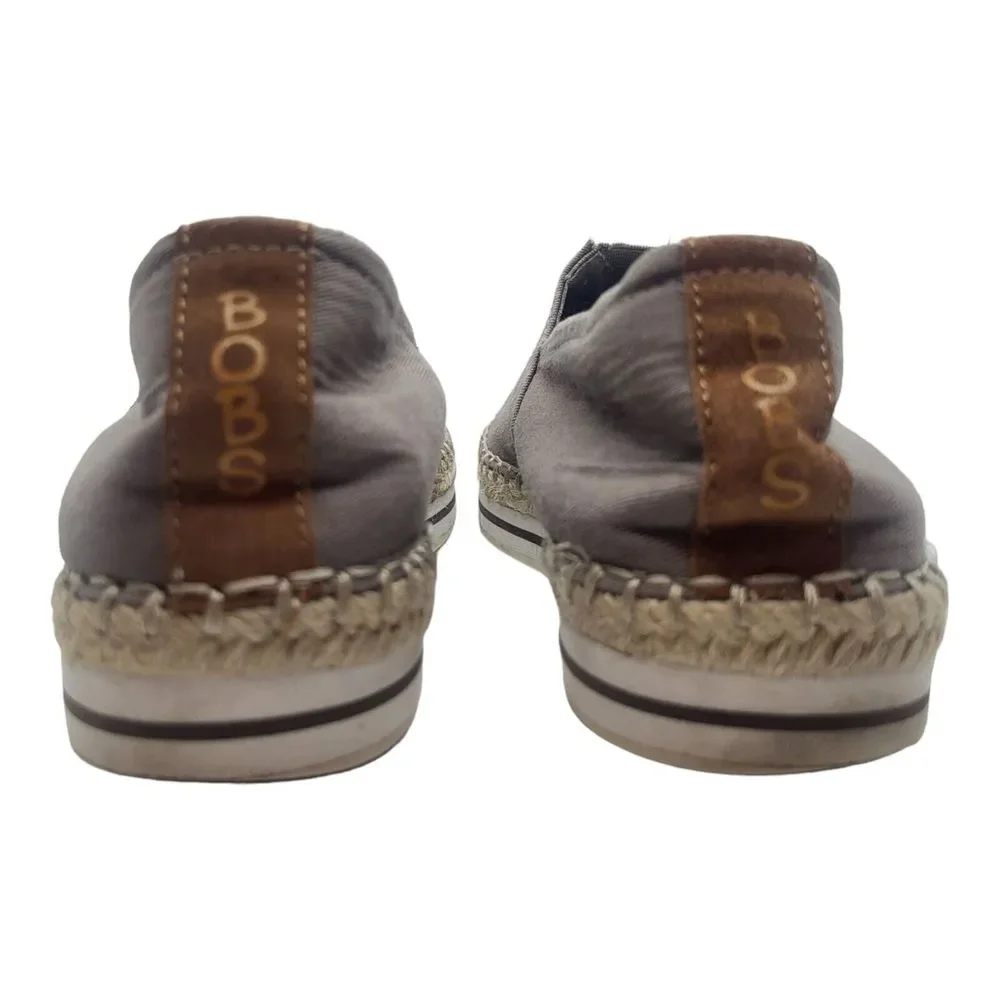 Bobs From Skechers Size 6.5 Womens Breeze Memory Foam Slip On Espadrilles Taupe